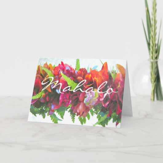 Mahalo Haku Lei Bedankkaart (Voorkant)