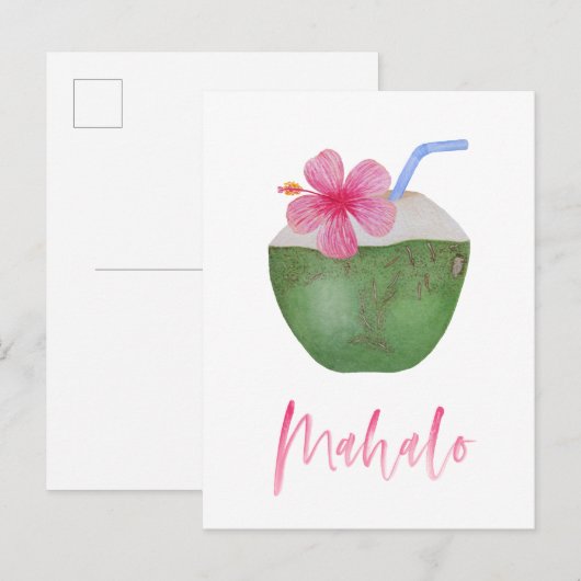 Mahalo Hawaii Destination Resort Douche Dank u Briefkaart (Voorkant / Achterkant)