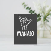 Mahalo Hawaii Gift Hang Loose Briefkaart (Staand voorkant)