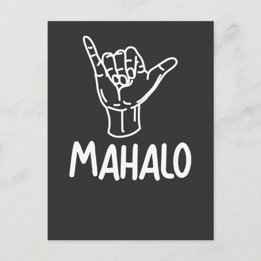 Mahalo Hawaii Gift Hang Loose Briefkaart (Voorkant)