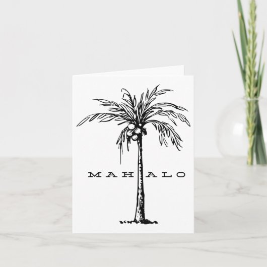 Mahalo Hawaii van het eiland. Voel de Aloha Spir Kaart (Voorkant)