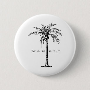 Mahalo Hawaii van het eiland. Voel de Aloha Spir Ronde Button 5,7 Cm