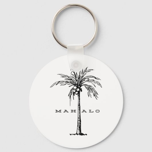 Mahalo Hawaii van het eiland. Voel de Aloha Spir Sleutelhanger (Voorkant)