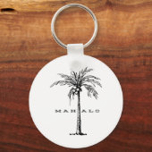 Mahalo Hawaii van het eiland. Voel de Aloha Spir Sleutelhanger (Voorkant)