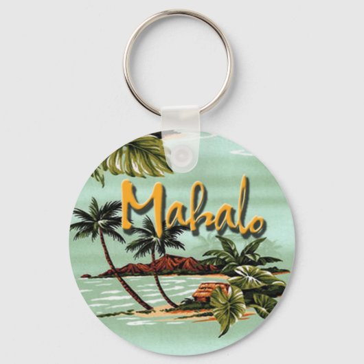 Mahalo Hawaiian Island Sleutelhanger (Voorkant)