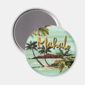 Mahalo Hawaiian Island Sticker Magneet (Voorkant / Achterkant)