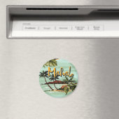 Mahalo Hawaiian Island Sticker Magneet (Insitu (Vaatwasser))