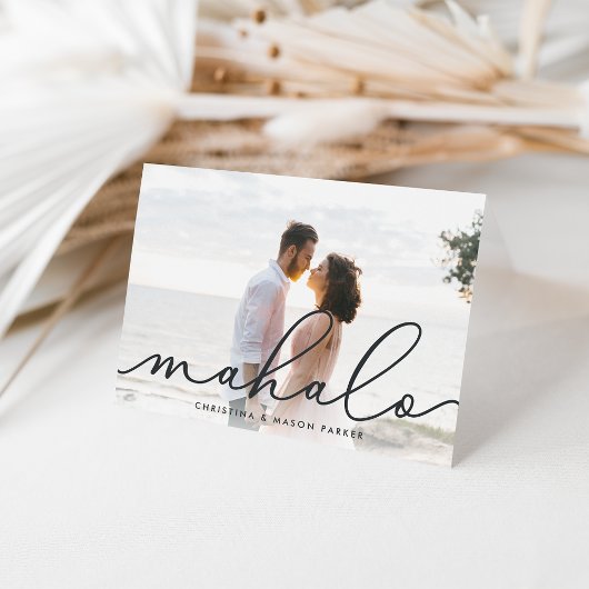 Mahalo | Hawaiian Wedding Foto: Dank u Bedankkaart