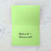 Mahalo Hawaiian White Hibiscus bedankkaart (Binnen)