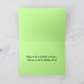 Mahalo Hawaiian Witte Hibiscus Feest Bedankkaart (Binnen)