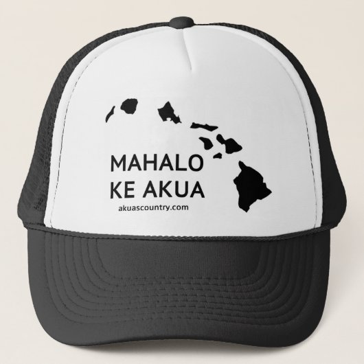 Mahalo Ke Akua Trucker Hat Trucker Pet (Voorkant)