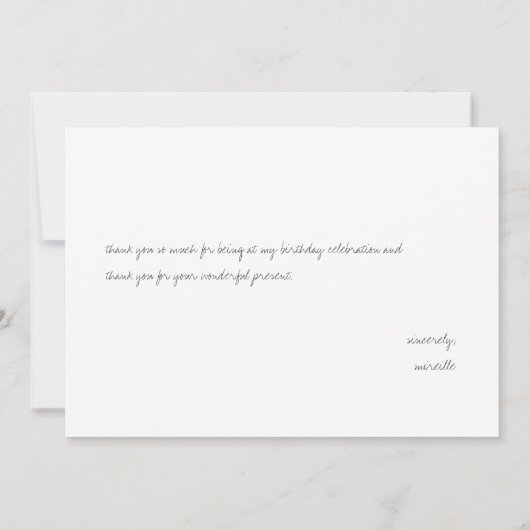 mahalo | Minimal Tropical blauwgroen dank u Bedankkaart (Achterkant)