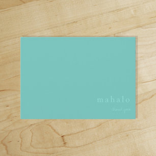 mahalo   minimale tropische turquoise bedankt 