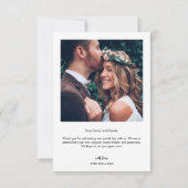 Mahalo Modern Elegant Wedding Bedankt voor je foto (Achterkant)