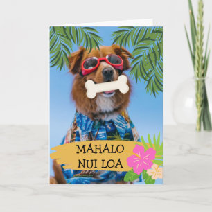 Mahalo nui loa Hartelijk dank voor Hawaiian Kaart