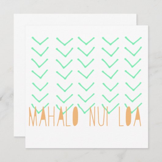 Mahalo Nui Loa Kaart (Voorkant / Achterkant)