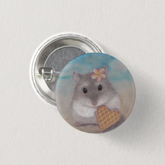 Mahalo op het strand ronde button 3,2 cm (Voorkant /achterkant)