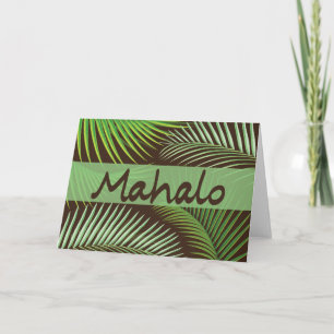 Mahalo Palm Frond Card Bedankkaart