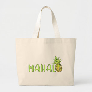 Mahalo Pineapple Grote Tote Bag