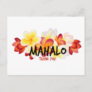 Mahalo Plumeria Briefkaart