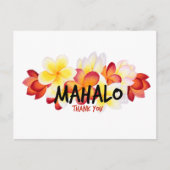 Mahalo Plumeria Briefkaart (Voorkant)