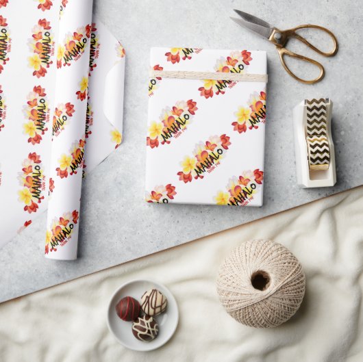 Mahalo Plumeria Cadeaupapier (Crafts)