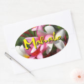 Mahalo plumeria ovale sticker (Envelop)