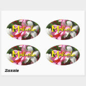 Mahalo plumeria ovale sticker (Vel)