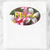 Mahalo plumeria ovale sticker (Tas)