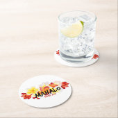 Mahalo Plumeria Ronde Kartonnen Onderzetter (Insitu)