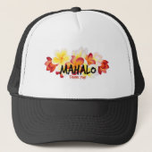 Mahalo Plumeria Trucker Pet (Voorkant)