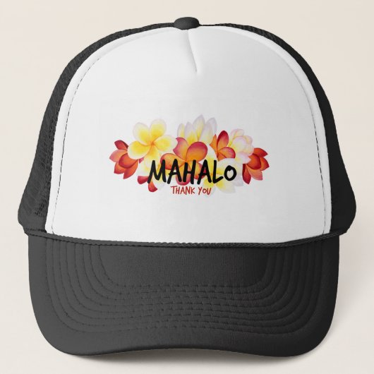 Mahalo Plumeria Trucker Pet (Voorkant)