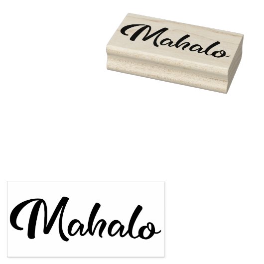 Mahalo - script1 rubberstempel (Gestempeld)