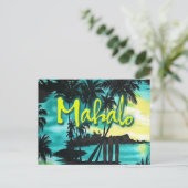 Mahalo Sunset Briefkaart (Staand voorkant)