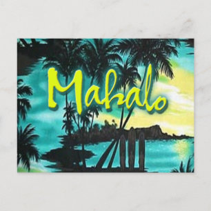 Mahalo Sunset Briefkaart