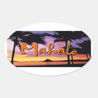 Mahalo Sunset Sticker