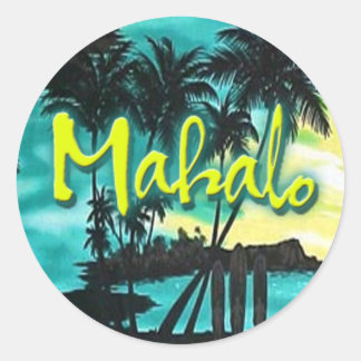 Mahalo Sunset Sticker