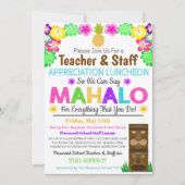 Mahalo Teacher Appreciation Personeel Uitnodiging (Voorkant)