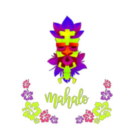 Mahalo Tiki Style T-shirt