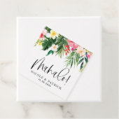 Mahalo Tropische bloemen en groen bruiloft Bedankjes Labels (In situ)