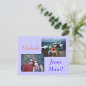 Mahalo, van Maui! Briefkaart (Staand voorkant)