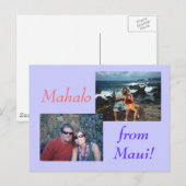 Mahalo, van Maui! Briefkaart (Voorkant / Achterkant)