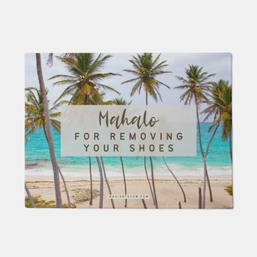 MAHALO VOOR HET VERWIJDEREN VAN UW SCHOENEN - DEUR DEURMAT (Voorkant)