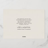 Mahalo | Weddenfoto-Folie Hartelijk dank Folie Uitnodiging (Achterkant)