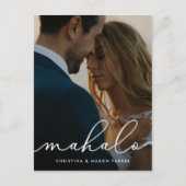 Mahalo | Weddenfoto Hartelijk dank Briefkaart (Voorkant)