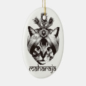Maharaja Cat Keramisch Ornament (Rechts)