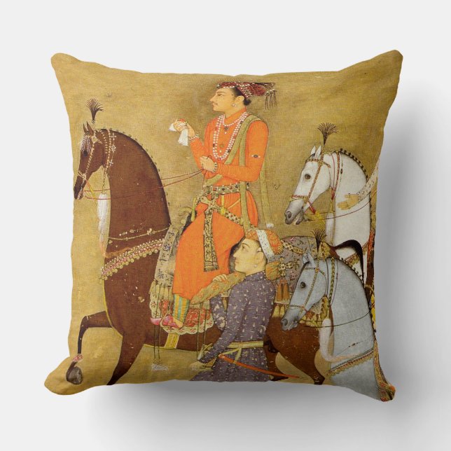 Maharaja op Horseback, Gold Mughal Sierkussen (Voorkant)