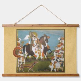 Maharana Bhim Singh en Retinue Hunting Tapestry Hangend Wandkleed