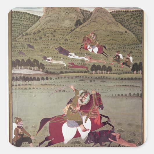 Maharana Jawan Singh Vierkante Sticker (Voorkant)