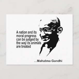 Mahatma Gandhi Animal Rights Briefkaart